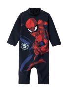Nmmmoth Spiderman Ls Uv Suit Mar Name It Navy