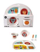 Safari Friends 5 Pcs Colourful Mealtime Set Barbo Toys Patterned
