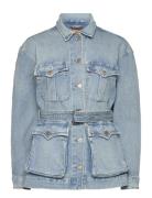 Belted Denim Field Jacket Lauren Ralph Lauren Blue