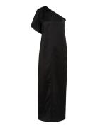 Viscose Linen Shift Maxi Dress Calvin Klein Black