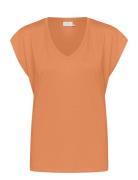 Kalise T-Shirt Kaffe Orange