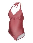 Mlmolly Halter Padded Swimsuit 2F Uv A. Mamalicious Pink