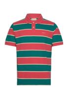 Stripe Pique Ss Polo GANT Red