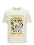 Onsmarvel Life Lic Reg Ss Tee ONLY & SONS Cream