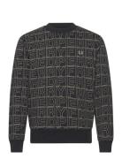 Spellout Graphic Sweatsh Fred Perry Black