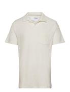 Slhrelax-Terry Ss Resort Polo Ex Selected Homme Cream