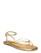 Metallic Strap Sandals Mango Gold