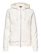 D2. Gant Logo Zip Hoodie GANT Cream