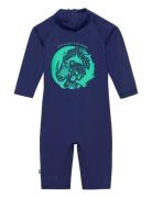 Dolphine Sun Jumpsuit Navy 74/80 ISBJÖRN Of Sweden Navy