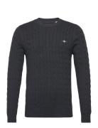 Cotton Cable C-Neck GANT Black