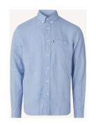 Casual Linen Shirt Lexington Clothing Blue