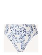 Sara High-Waisted Printed Bikini Bottom Lexington Clothing Blue