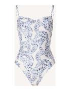 Eva Printed Swimsuit Lexington Clothing Blue
