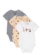 Bruno - Bodysuit 3-Pack Hust & Claire Patterned