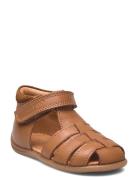 Starters™ Velcro Sandal Pom Pom Brown