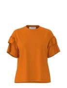 Slfrylie Ss Florence Tee M Noos Selected Femme Orange