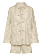 Stripel Set Shirt+Shorts Becksöndergaard Beige