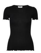 Rwbernadine Ss O-Neck T-Shirt Rosemunde Black