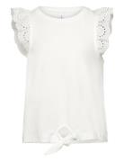 Vmpanna Lace Knot Ss Top Jrs Girl Vero Moda Girl White