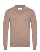Man Chunky V-Neck Sweater Davida Cashmere Beige