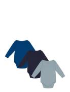 3 Pack Rib Jersey Long Sleeve Body Copenhagen Colors Blue