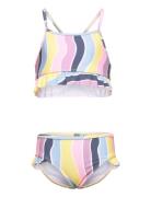 Bikini W. Frills, Aop Color Kids Patterned