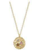 Ridge Crystal Necklace Bud To Rose Gold