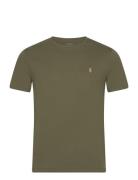 Custom Slim Fit Jersey Crewneck T-Shirt Polo Ralph Lauren Khaki