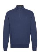 Luxury Jersey Quarter-Zip Pullover Polo Ralph Lauren Blue