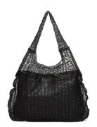 Mesh Pattern Shopper Bag Mango Black