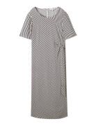 Striped Dress With Knot Tom Tailor Patterned