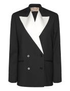 Blazer With Inserted Satin Lapel Stella Nova Black