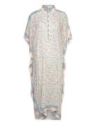 Mollie Printed Rayon Kaftan Malina Blue