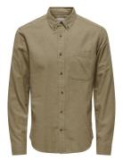 Onsgudmund Slim 1-Pkt Solid Shirt Noos ONLY & SONS Khaki