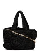 Flowers Crochet Mini Bag Mango Black