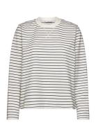 Striped Sweatshirt Mango Cream