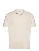 Fine-Knit Cotton Polo Shirt Mango Cream