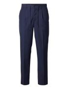 Slh190-Reg Tapered Leroy Pleat Pant Noos Selected Homme Navy