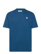 Adi Pocket Resort T-Shirt Gots Double A By Wood Wood Blue