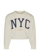 Vmmillie Linsey Cropped Sweat Jrs Girl Vero Moda Girl Cream