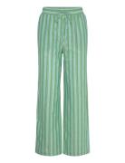 Straight Striped Trousers Mango Green