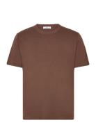 Knit Cotton T-Shirt Mango Brown