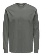 Onsfred Life Ls Tee Noos ONLY & SONS Grey