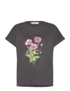 Printed Cotton-Blend T-Shirt Mango Black