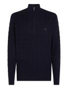 Classic Cotton Cable Zip Mock Tommy Hilfiger Navy