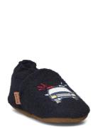 Policecar Wool Slippers Melton Navy