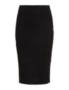 Viril Pencil Hw Knit Skirt - Noos Vila Black