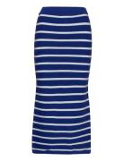 Striped Knitted Skirt Mango Blue