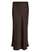 Viellette Hw Long Skirt - Noos Vila Brown