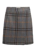 Annali Check Skirt A-View Grey